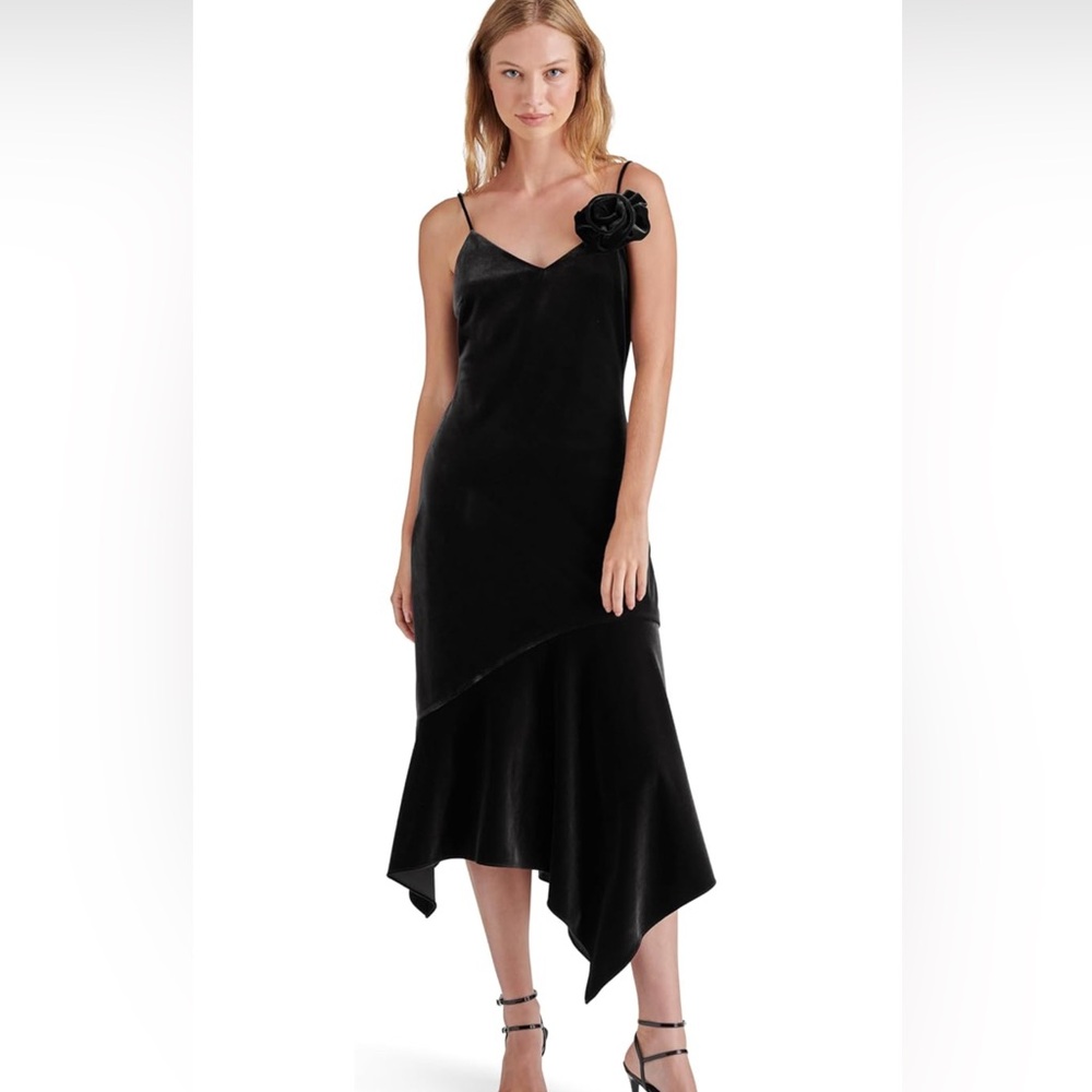 Steve Madden Black Asymmetrical Dress NWT